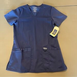 Cherokee women’s Workwear Navy V-Neck Scrub Top